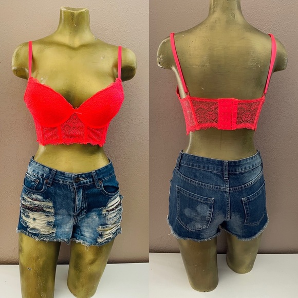 NWOT Neon DAYGLO Orange Fluoro Longline BRA Size 34B - Picture 12 of 14